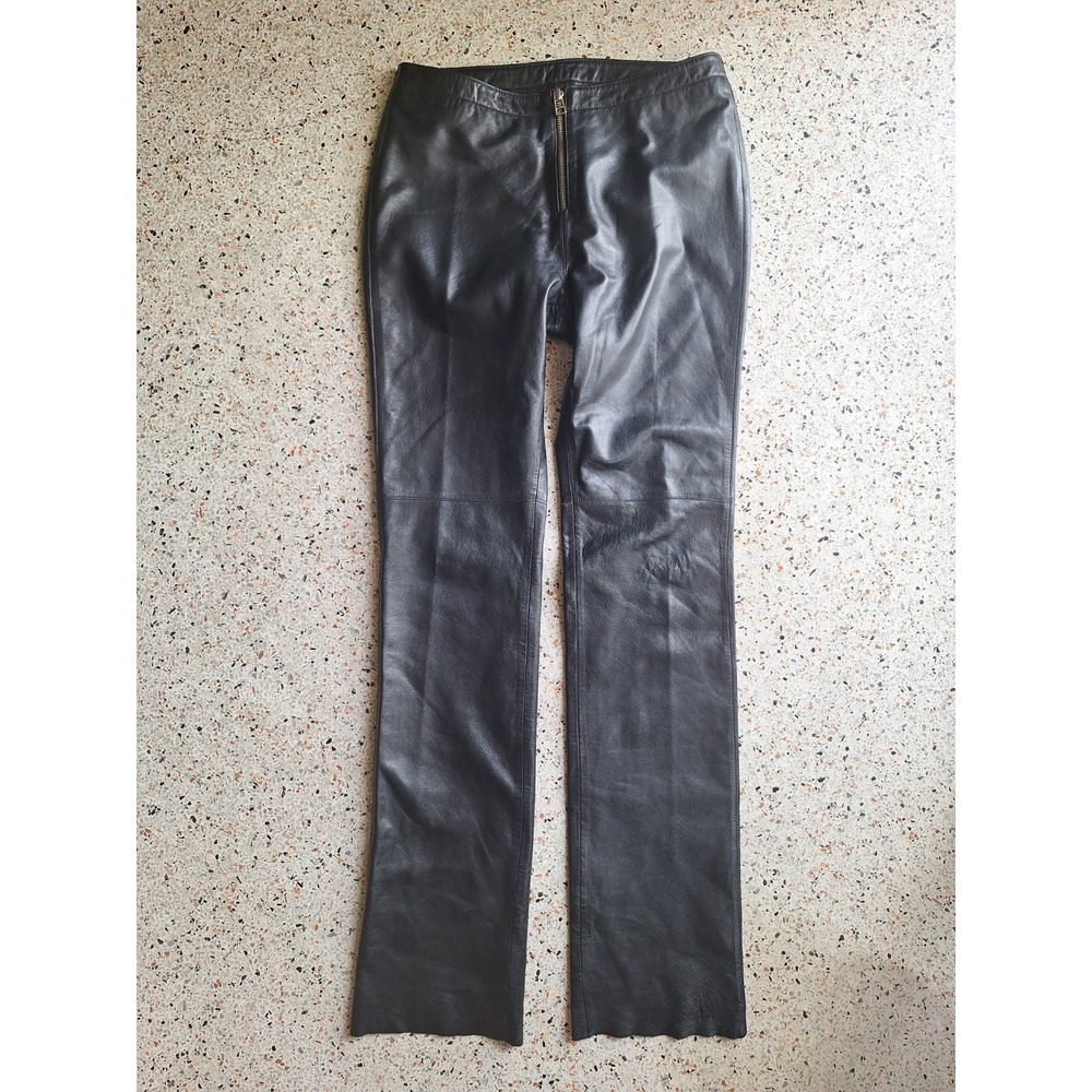 Hugo Buscati 100% Genuine Leather Full Length Moto Lined‎ Pants